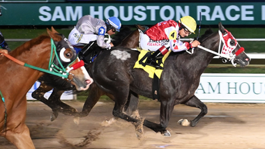 jockey on horse