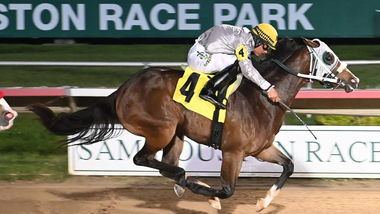 jockey on horse