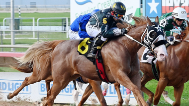 Jockey on horse