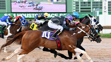 jockey on horse